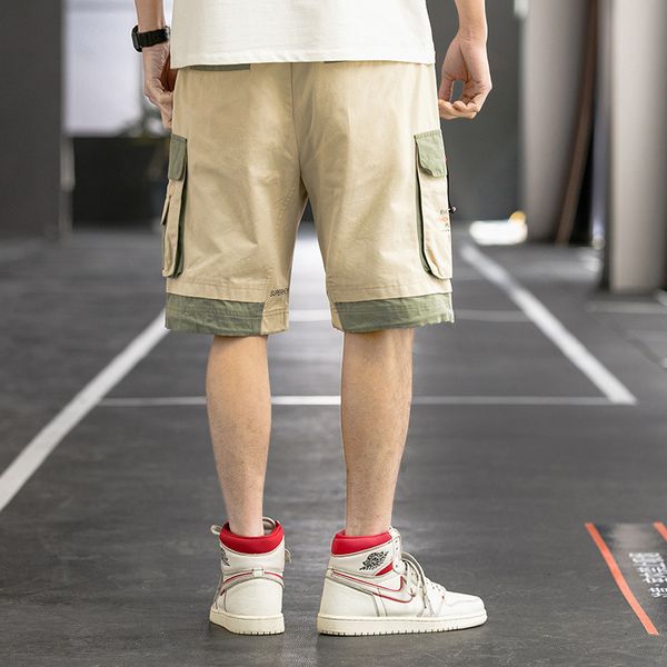 2020 summer comfortable capris shorts fashion trend overalls new breathable loose men's breeches, White;black
2020 summer comfortable capris shorts fashion trend overalls new breathable loose men's breeches, White;black