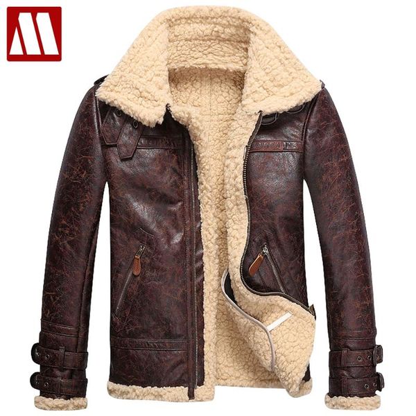 brand fashion mens vintage leather jackets faux lamb fur fleece bomber flight jacket male winter warm fur lining zipper coats, Black;brown
brand fashion mens vintage leather jackets faux lamb fur fleece bomber flight jacket male winter warm fur lining zipper coats, Black;brown