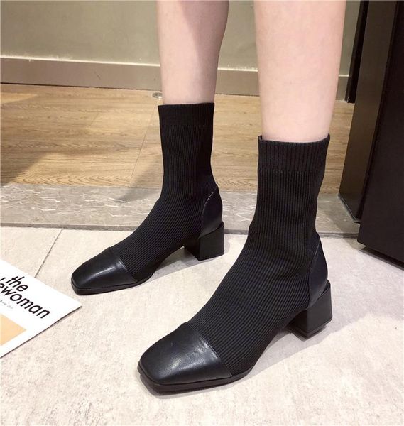 boots knitted women's high heel sock shoes ladies party ankle booties 2021 winter female fashion non slip, Black
boots knitted women's high heel sock shoes ladies party ankle booties 2021 winter female fashion non slip, Black