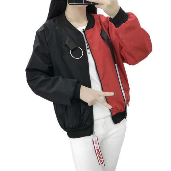 women's jackets basic jacket windbreaker 2021 spring autumn colorblock large size loose fashion baseball uniform sportswear outwear, Black;brown
women's jackets basic jacket windbreaker 2021 spring autumn colorblock large size loose fashion baseball uniform sportswear outwear, Black;brown