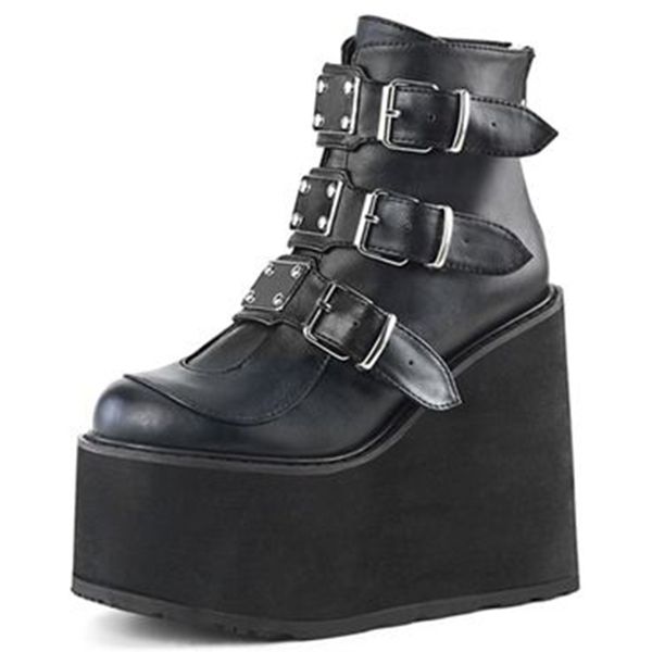 dropshipping ins brand high platform ankle boots women 2020 fashion pvc strap decorating high wedges shoes woman c1120, Black
dropshipping ins brand high platform ankle boots women 2020 fashion pvc strap decorating high wedges shoes woman c1120, Black