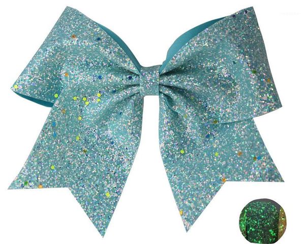 new christmas glowing 7" cheer hair bow luminous elastic rubber for girl chunky glitter leather sheets glow in the dark1, Slivery;white
new christmas glowing 7" cheer hair bow luminous elastic rubber for girl chunky glitter leather sheets glow in the dark1, Slivery;white