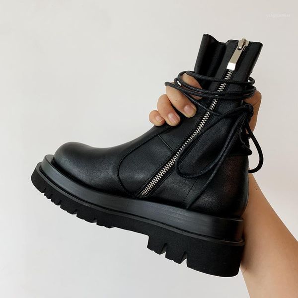 botas mujer new winter shoes women's ankle boots cow leather comfortable platform round toe lace up motorcycle boots femme1, Black
botas mujer new winter shoes women's ankle boots cow leather comfortable platform round toe lace up motorcycle boots femme1, Black