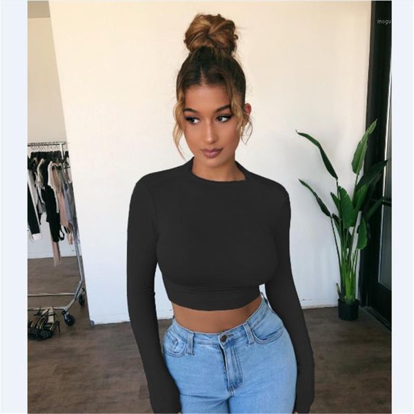 2020 autumn solid color tight-fitting women's t-shirt 2020 women crop female tight t-shirt casual long sleeve clothes1, White
2020 autumn solid color tight-fitting women's t-shirt 2020 women crop female tight t-shirt casual long sleeve clothes1, White