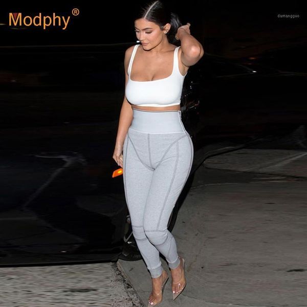 2020 summer new gray black women set short vest and pencil pants 2 pieces two-piece fashion bodycon fitness party set1, White
2020 summer new gray black women set short vest and pencil pants 2 pieces two-piece fashion bodycon fitness party set1, White