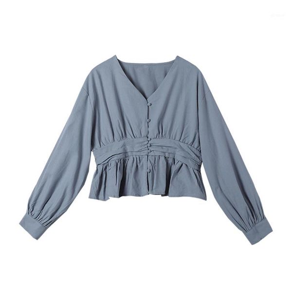 perhaps u women shirt blue white beige v-neck long sleeve shirt button spring summer pleated b05461
perhaps u women shirt blue white beige v-neck long sleeve shirt button spring summer pleated b05461