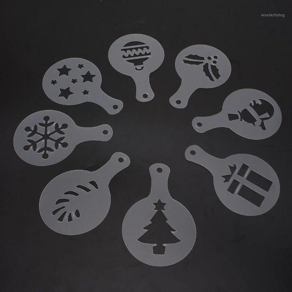 8pcs diy plastic christmas art template coffee spray barista stencils cake mold home bakey cafe cake fondant decorative tools1
8pcs diy plastic christmas art template coffee spray barista stencils cake mold home bakey cafe cake fondant decorative tools1