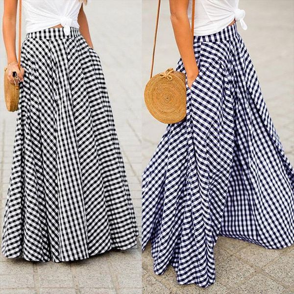 womens skirts 2020 zanzea vintage plaid check long skirt zipper pleated faldas bohemian jupe femme casual pockets maxi skirts, Black
womens skirts 2020 zanzea vintage plaid check long skirt zipper pleated faldas bohemian jupe femme casual pockets maxi skirts, Black
