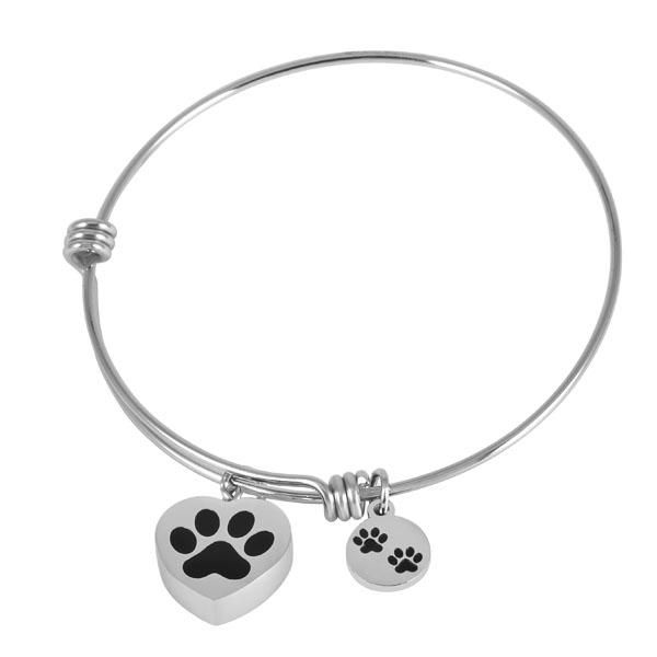 bangle ijd5019 316l stainless steel expandable wire with heart cremation urn charm print tag adjustable bracelet, Black
bangle ijd5019 316l stainless steel expandable wire with heart cremation urn charm print tag adjustable bracelet, Black