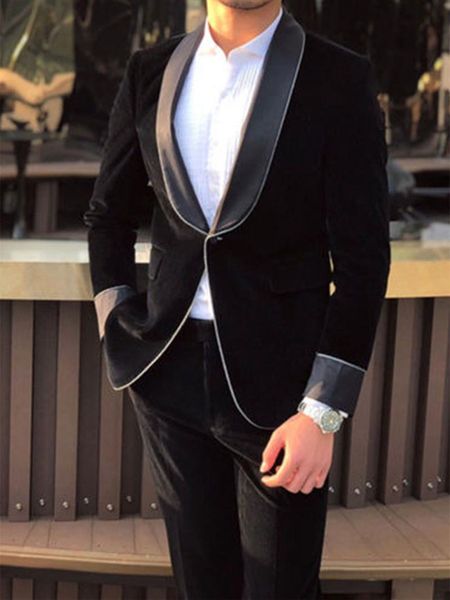 men's suits & blazers handsome groomsmen velveteen groom tuxedos wedding dress men blazer prom dinner (jacket+pants+tie) k238, White;black
men's suits & blazers handsome groomsmen velveteen groom tuxedos wedding dress men blazer prom dinner (jacket+pants+tie) k238, White;black