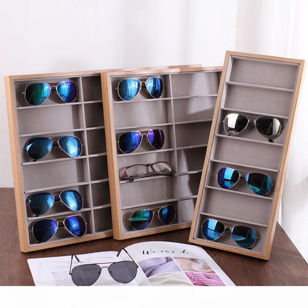 high grade modern 7 12 18 grids eyeglass wood flannel sunglasses eye glasses storage display stand holder case wardrobe mx200810, Black
high grade modern 7 12 18 grids eyeglass wood flannel sunglasses eye glasses storage display stand holder case wardrobe mx200810, Black