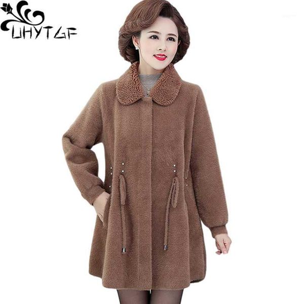 uhytgf women's jacket elegant mother loose 6xl plus size cashmere outerwear quality mink fleece autumn winter woolen coat 11331, Black
uhytgf women's jacket elegant mother loose 6xl plus size cashmere outerwear quality mink fleece autumn winter woolen coat 11331, Black