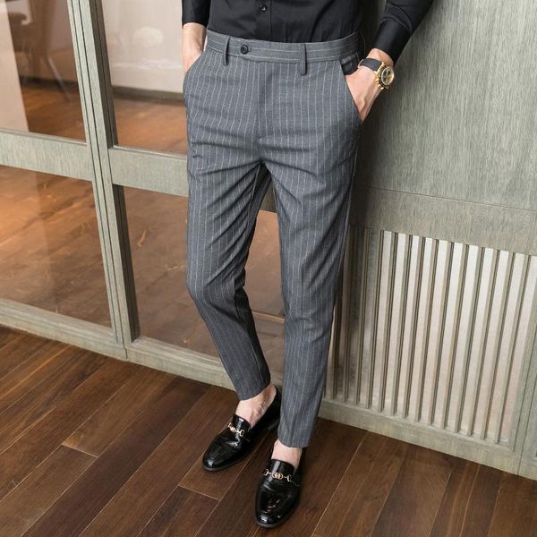 men's trousers trendy striped casual pants men's small trousers autumn and winter boys british style slim longpants, White;black
men's trousers trendy striped casual pants men's small trousers autumn and winter boys british style slim longpants, White;black
