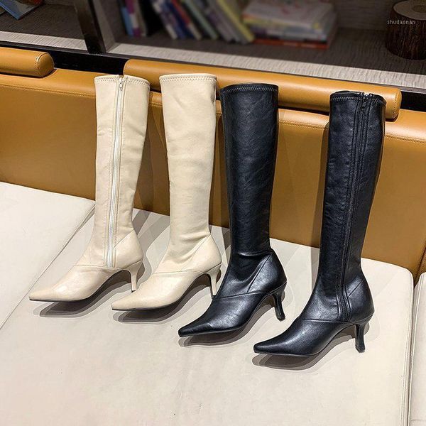 boots thigh high winter leather tube shoes upper knee zipper fashion point toe wear-resisting stiletto 1, Black
boots thigh high winter leather tube shoes upper knee zipper fashion point toe wear-resisting stiletto 1, Black