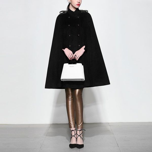 women's wool & blends thicking warm cloack winter coat women 2021 vintage double-breasted black manteau femme
women's wool & blends thicking warm cloack winter coat women 2021 vintage double-breasted black manteau femme