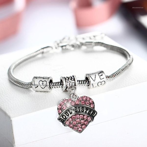 fashion clear crystal pink soul sister charm heart bracelets bangles rhinestone women beads jewelry gifts family pulseira femme1, Black
fashion clear crystal pink soul sister charm heart bracelets bangles rhinestone women beads jewelry gifts family pulseira femme1, Black