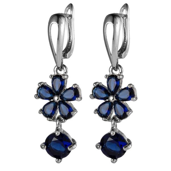 blue cz earrings wedding color zircon crystal earring women jewelry tassel earrings earings for women, Silver
blue cz earrings wedding color zircon crystal earring women jewelry tassel earrings earings for women, Silver