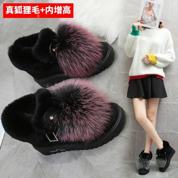 women's mid calf boots shoes booties ladies round toe low heels booties plush luxury designer winter footwear brand, Black
women's mid calf boots shoes booties ladies round toe low heels booties plush luxury designer winter footwear brand, Black