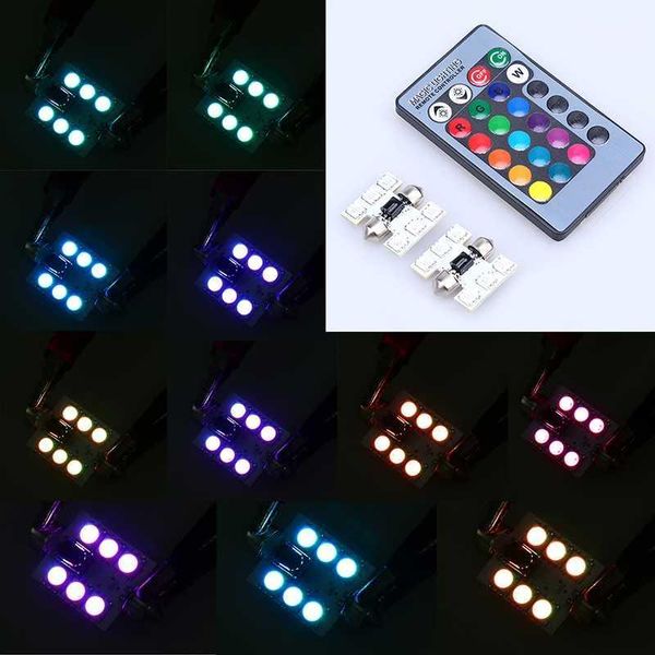 possbay 2x 31mm/36mm/39mm/41mm festoon rgb 6 led smd changing car reading interior roof light + remote1
possbay 2x 31mm/36mm/39mm/41mm festoon rgb 6 led smd changing car reading interior roof light + remote1