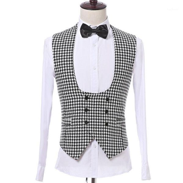 men's suits & blazers the latest fashion black and white houndstooth men's slim fit vest wedding party suit terno masculino1, White;black
men's suits & blazers the latest fashion black and white houndstooth men's slim fit vest wedding party suit terno masculino1, White;black