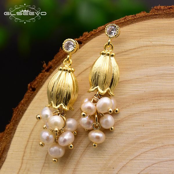 glseevo natural fresh pearl tassel drop earrings for women flower plant handmade dangle earrings luxury jewelry wholesale ge0300 200923, Silver
glseevo natural fresh pearl tassel drop earrings for women flower plant handmade dangle earrings luxury jewelry wholesale ge0300 200923, Silver