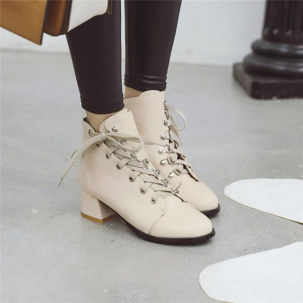 ymechic 2020 winter black white lace up chunky heels ankle boots women cross strap college combat boots ladies heeled shoes
ymechic 2020 winter black white lace up chunky heels ankle boots women cross strap college combat boots ladies heeled shoes