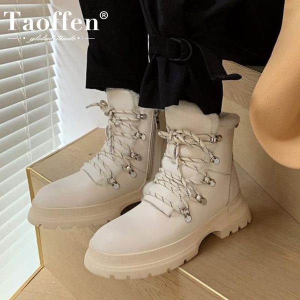 boots taoffen real leather women snow warm fur platform fashion plush winter shoes woman short footwear size 34-39, Black
boots taoffen real leather women snow warm fur platform fashion plush winter shoes woman short footwear size 34-39, Black