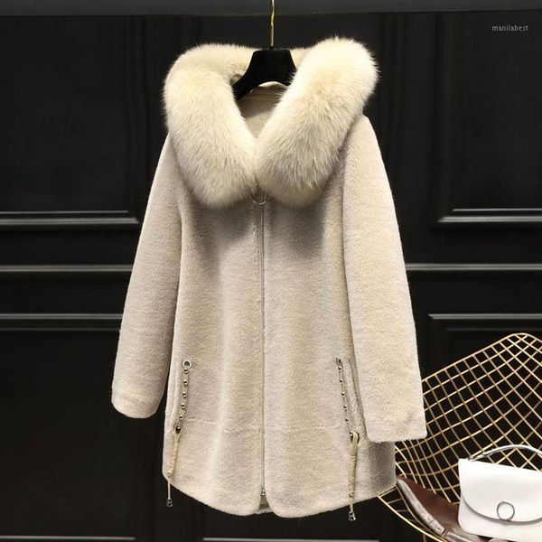 2020 women clothing winter outerwear real coats sheep shearing coat girls long section hooded winter coat 10231, Black
2020 women clothing winter outerwear real coats sheep shearing coat girls long section hooded winter coat 10231, Black