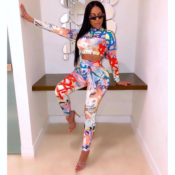 gym clothing women spaper print long sleeve shirt high waist skinny pants two piece outfits bodycon sports tracksuit for women1, White;black
gym clothing women spaper print long sleeve shirt high waist skinny pants two piece outfits bodycon sports tracksuit for women1, White;black