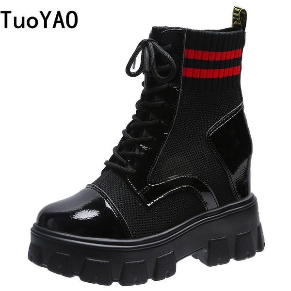 women motorcycle ankle boots 2020 comfortable platform chunky boots rubber sole lace up soft leather 9cm high heels shoes woman, Black
women motorcycle ankle boots 2020 comfortable platform chunky boots rubber sole lace up soft leather 9cm high heels shoes woman, Black