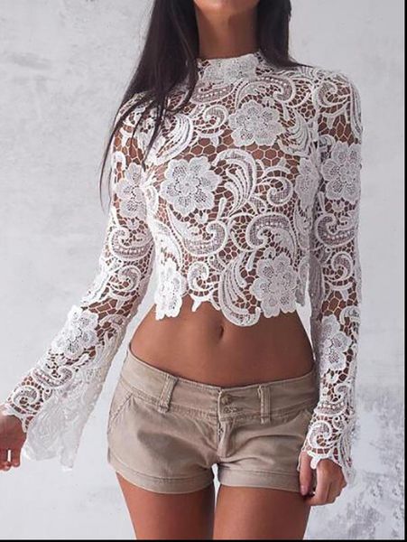 elegant turtleneck white lace blouses see through long sleeve crochet short blouse women fashion floral ladies shirt
elegant turtleneck white lace blouses see through long sleeve crochet short blouse women fashion floral ladies shirt