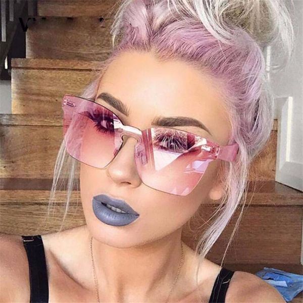 sunglasses fashion summer styles oversized women square shaped flat lens men rimless luxury purple eyewear, White;black
sunglasses fashion summer styles oversized women square shaped flat lens men rimless luxury purple eyewear, White;black