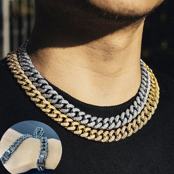 iced out paved zircon 13mm full curb cuban link chain rhinestone cz necklace bracelet rapper mens womens hip-hop choker jewelry, Silver
iced out paved zircon 13mm full curb cuban link chain rhinestone cz necklace bracelet rapper mens womens hip-hop choker jewelry, Silver