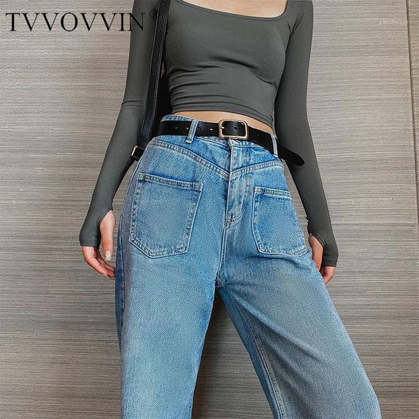 tvvovvin women's double-pocket straight jeans design autumn winter new high waist loose denim wide leg pants zd6o1, Blue
tvvovvin women's double-pocket straight jeans design autumn winter new high waist loose denim wide leg pants zd6o1, Blue