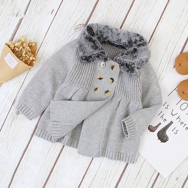 2020 kids girl's knitted sweater coat autumn winter girl baby double breasted children jumper with fur collar wmtrxt mywjqq, Blue
2020 kids girl's knitted sweater coat autumn winter girl baby double breasted children jumper with fur collar wmtrxt mywjqq, Blue