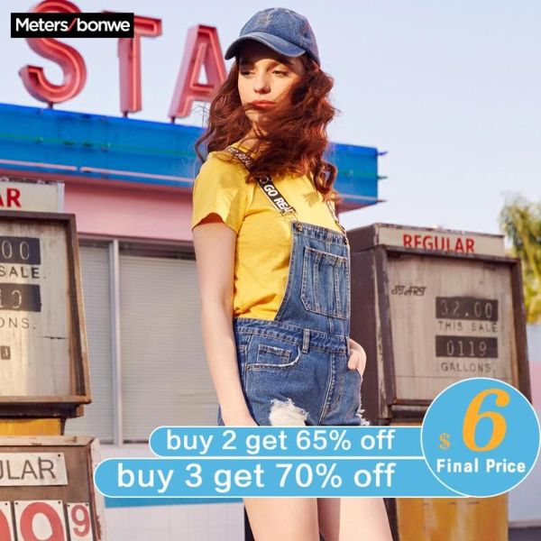 women's shorts metersbonwe strap jeans for women occident denim summer trendy casual high waist fashion brand, White;black
women's shorts metersbonwe strap jeans for women occident denim summer trendy casual high waist fashion brand, White;black