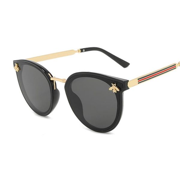 sunglasses vintage bee cat eye women designer sun glasses female retro metal gradient black mirror, White;black
sunglasses vintage bee cat eye women designer sun glasses female retro metal gradient black mirror, White;black
