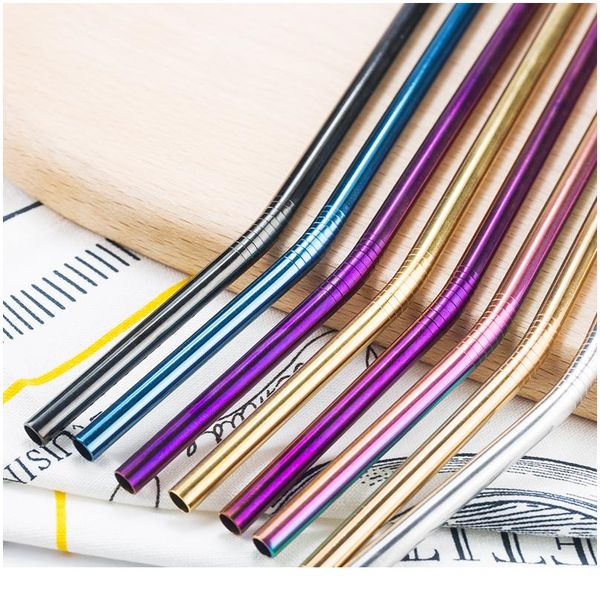 colorful 304 stainless steel straws reusable straight bent metal drinking straw with cleaner brush set party bar a bbyoek
colorful 304 stainless steel straws reusable straight bent metal drinking straw with cleaner brush set party bar a bbyoek