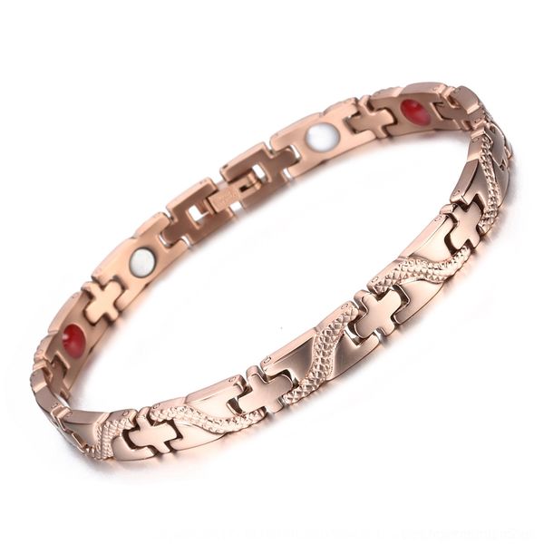ff4fm titanium steel rose magnet dragon cross gold energy elements bracelet steel rose gold dragon cross magnet energy titanium health eleme, Golden;silver
ff4fm titanium steel rose magnet dragon cross gold energy elements bracelet steel rose gold dragon cross magnet energy titanium health eleme, Golden;silver