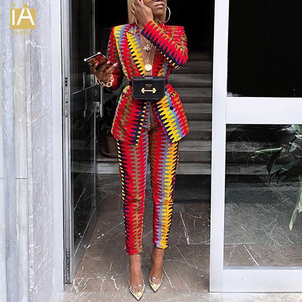 2020 two pieces set women blazer set blazer & loose pant women pant suits female trouser suit, White
2020 two pieces set women blazer set blazer & loose pant women pant suits female trouser suit, White