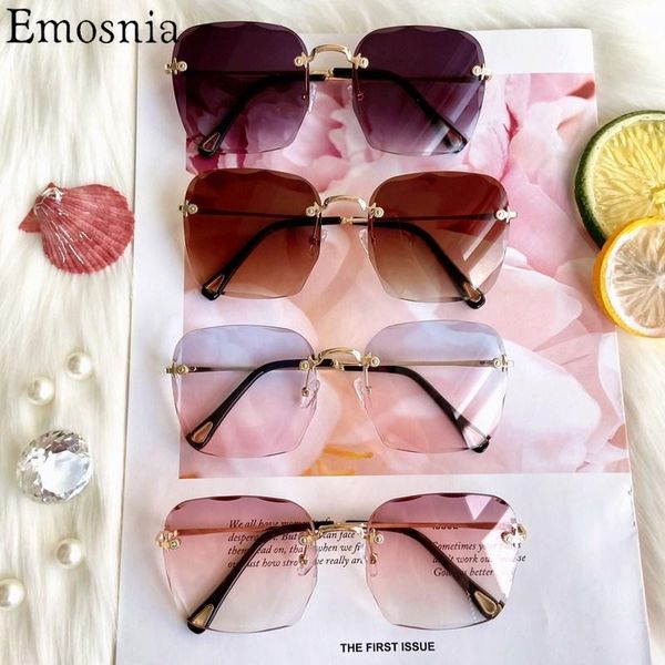 sunglasses vintage square rimless trend fashion gradient sun glasses shades for women brand designer alloy eyeware uv400, White;black
sunglasses vintage square rimless trend fashion gradient sun glasses shades for women brand designer alloy eyeware uv400, White;black