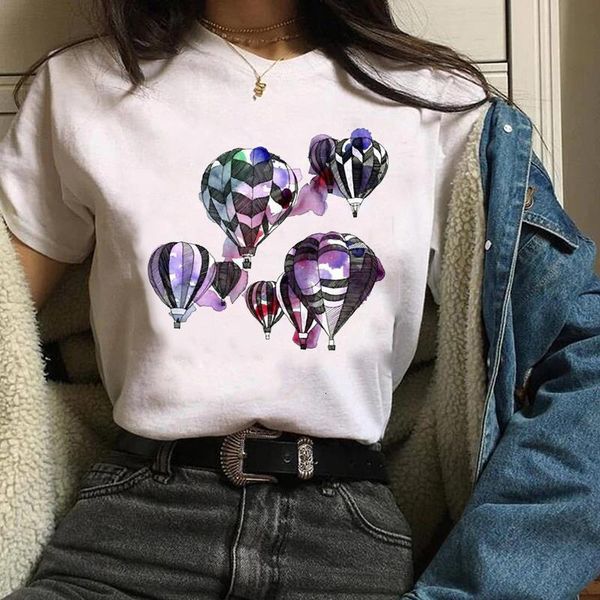 women lady tees graphic fashion cartoon balloon travel print clothing 90s clothes female t shirt womens t-shirt, White
women lady tees graphic fashion cartoon balloon travel print clothing 90s clothes female t shirt womens t-shirt, White