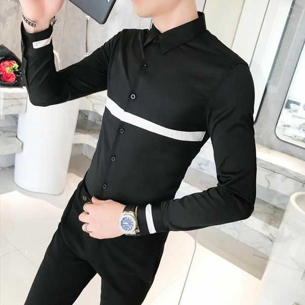 2018 spring and summer new men's solid color cotton simple youth temperament casual shirt personality long sleeve fashion1, White;black
2018 spring and summer new men's solid color cotton simple youth temperament casual shirt personality long sleeve fashion1, White;black
