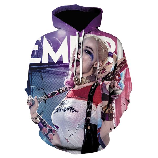 print quinn new joker harley suicide 3d squad sweatshirt jacket men women funny hoodies streetwear harajuku halloween pullovers, Black
print quinn new joker harley suicide 3d squad sweatshirt jacket men women funny hoodies streetwear harajuku halloween pullovers, Black