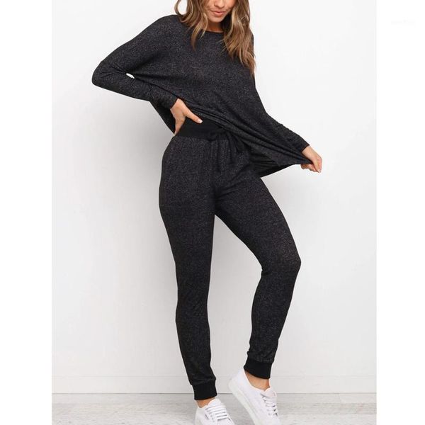 european and american autumn and winter new fashion women's wear round collar long sleeve t shirt black cotton loose sports1, Gray
european and american autumn and winter new fashion women's wear round collar long sleeve t shirt black cotton loose sports1, Gray