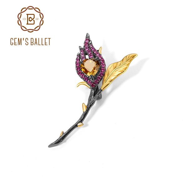 gem's ballet black&18k gold 925 silver handmade heart burnt in love natural citrine designer brooches for women brand luxury 201009, Gray
gem's ballet black&18k gold 925 silver handmade heart burnt in love natural citrine designer brooches for women brand luxury 201009, Gray