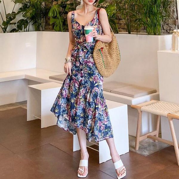 dress 2021 new trend of designers summer ladies' fashion slim ruffle skirt with sling, White
dress 2021 new trend of designers summer ladies' fashion slim ruffle skirt with sling, White