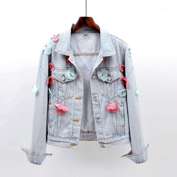 women's jackets 2021 autumn flower beading women coat fashion design handmade denim jacket for chaqueta mujer1, Black;brown
women's jackets 2021 autumn flower beading women coat fashion design handmade denim jacket for chaqueta mujer1, Black;brown