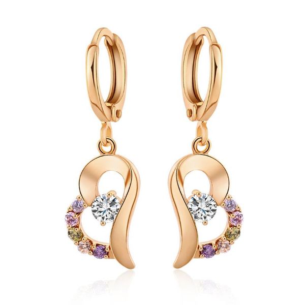 hoop & huggie + multicolor/white crystal heart yellow gold color earrings fashion womens jewelry for party wedding festive gift, Golden;silver
hoop & huggie + multicolor/white crystal heart yellow gold color earrings fashion womens jewelry for party wedding festive gift, Golden;silver
