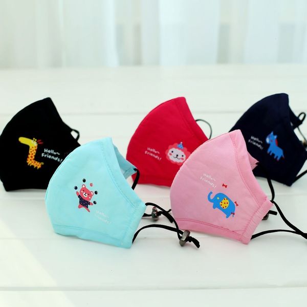 cartoon cotton anti-fog children's breathable printed autumn student baby mask